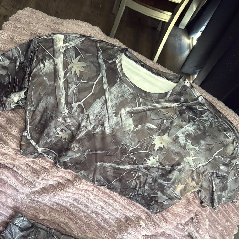 Camouflage Print cropped set